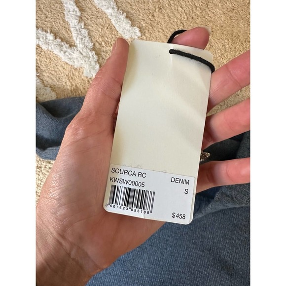 Zadig & Voltaire Sourca Cashmere V-Neck sweater NWT S Denim color - Picture 13 of 13